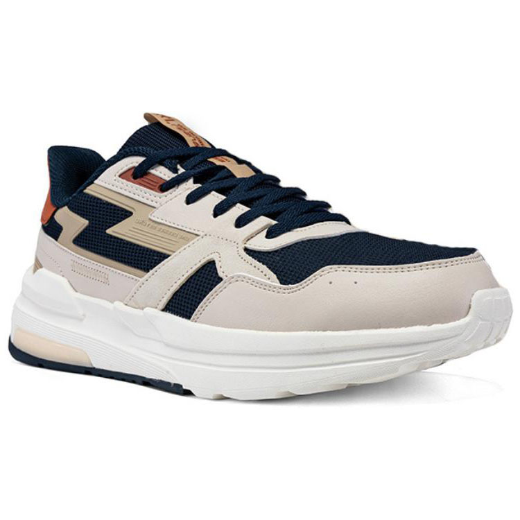 361° Cushioning Slip Resistant Low Top Casual Shoes Men's Beige Blue