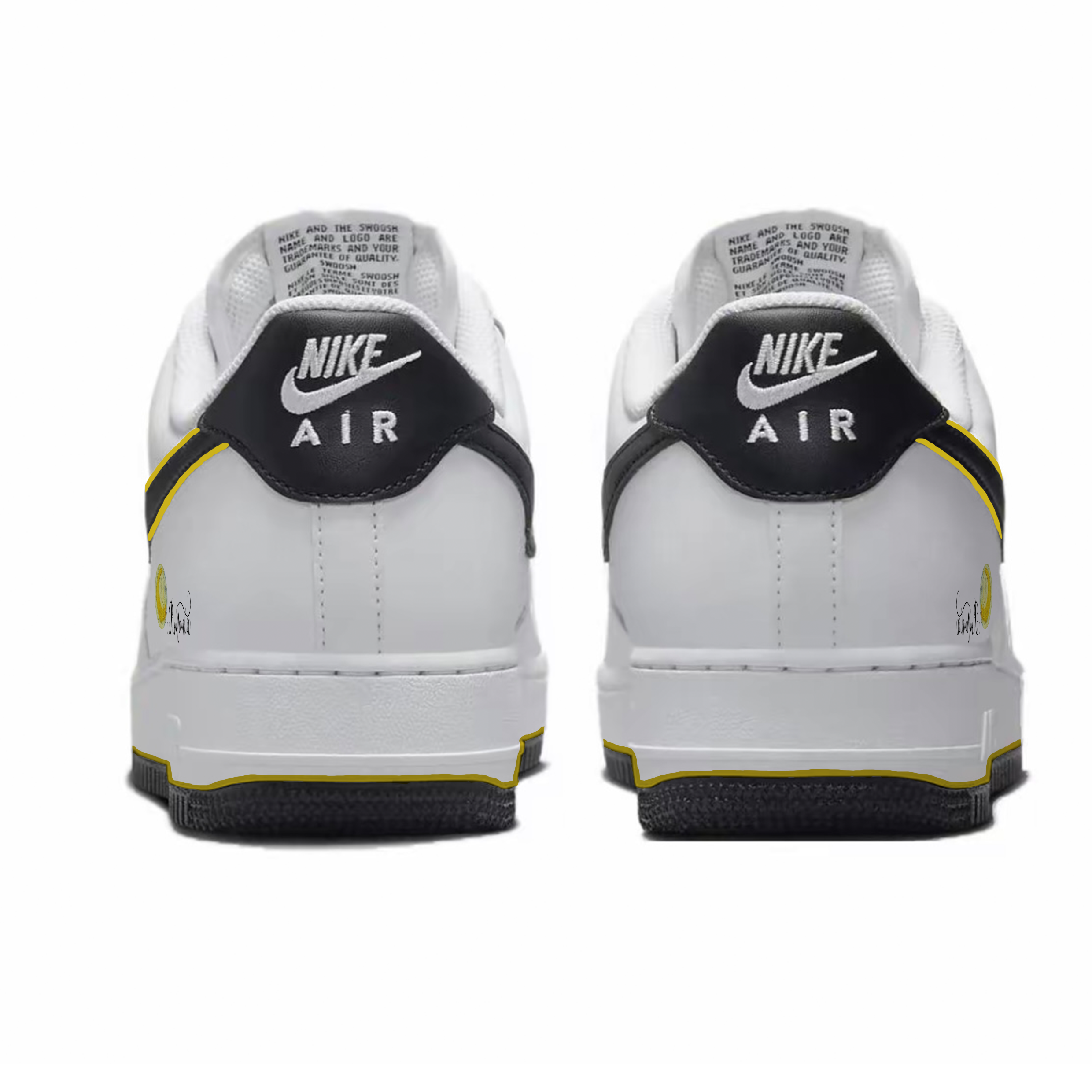 Nike Air Force 1 Abrasion Resistant Low Top Skateboard Shoes Unisex Black White купить в интернет-магазине Yoocart с быстрой доставкой по России.