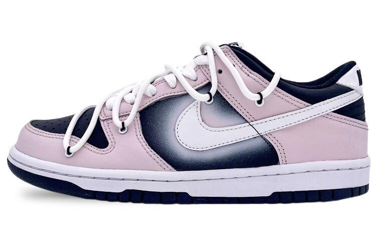 Nike Dunk Low Low-Top Skateboard Shoes GS Black Pink