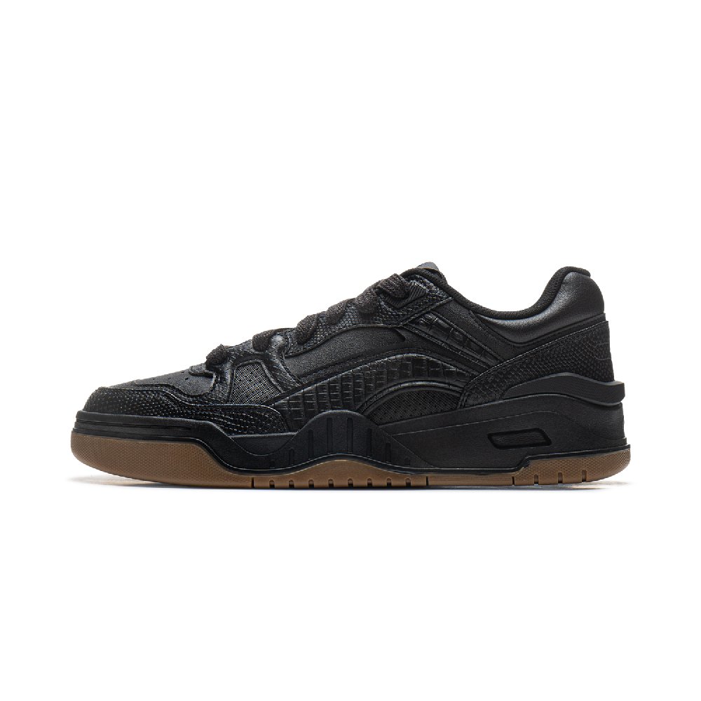 LiNing Moon White 2.0 Anti-Slip And Wear-Resistant Breathable Low-Top Skateboard Shoes Men's Black