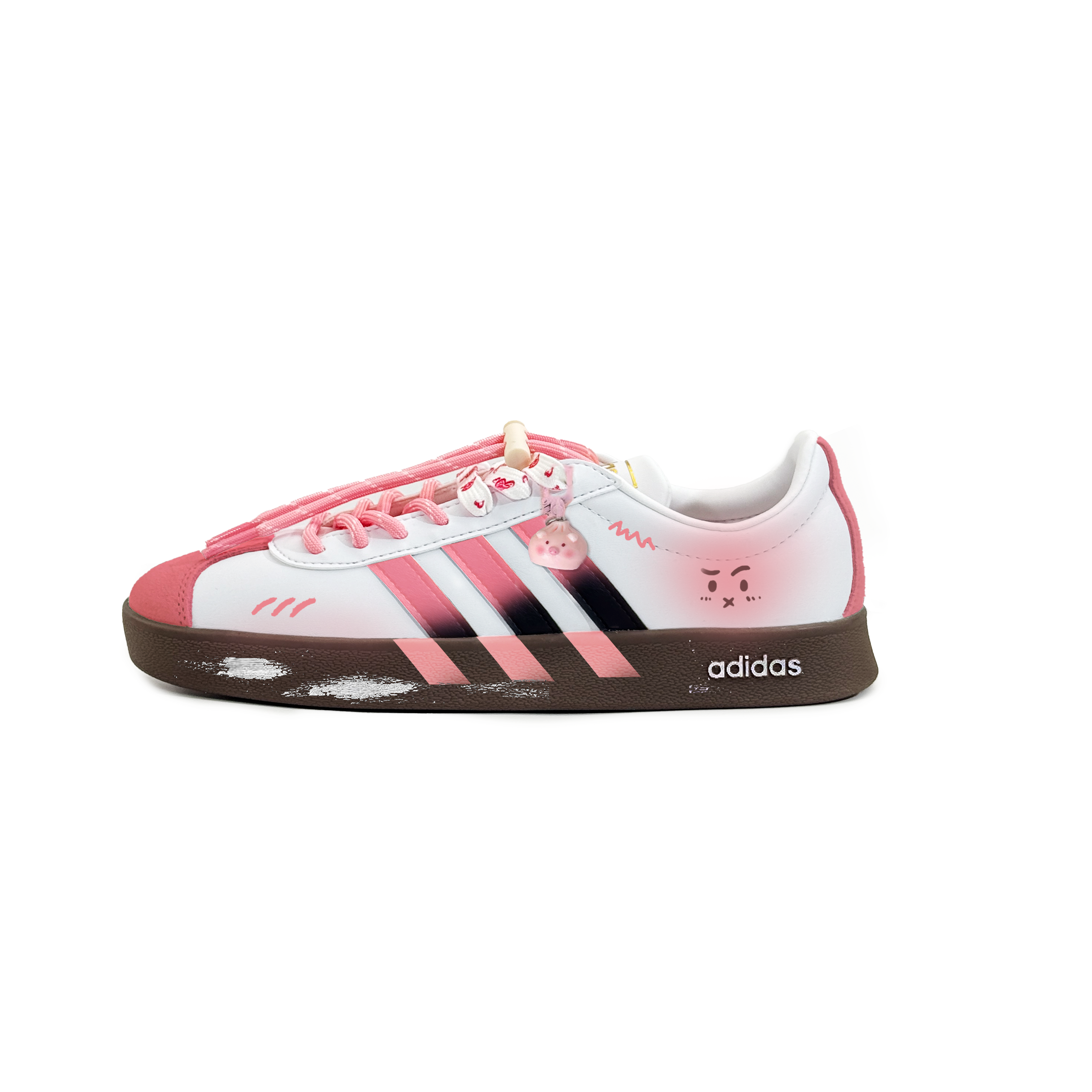 Adidas VL COURT 2.0 Low top Skateboard Shoes Women's Pink