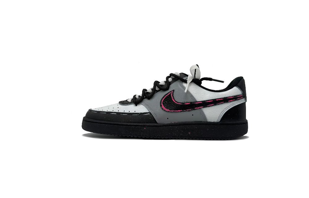 Nike Court Vision Low Anti-Slip Wear-Resistant Low-Top Skateboard Shoes Unisex Black