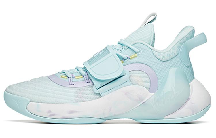 ANTA Water Flower 3 Basketball Shoes Men High-Top Glacier Blue/White/Purple
