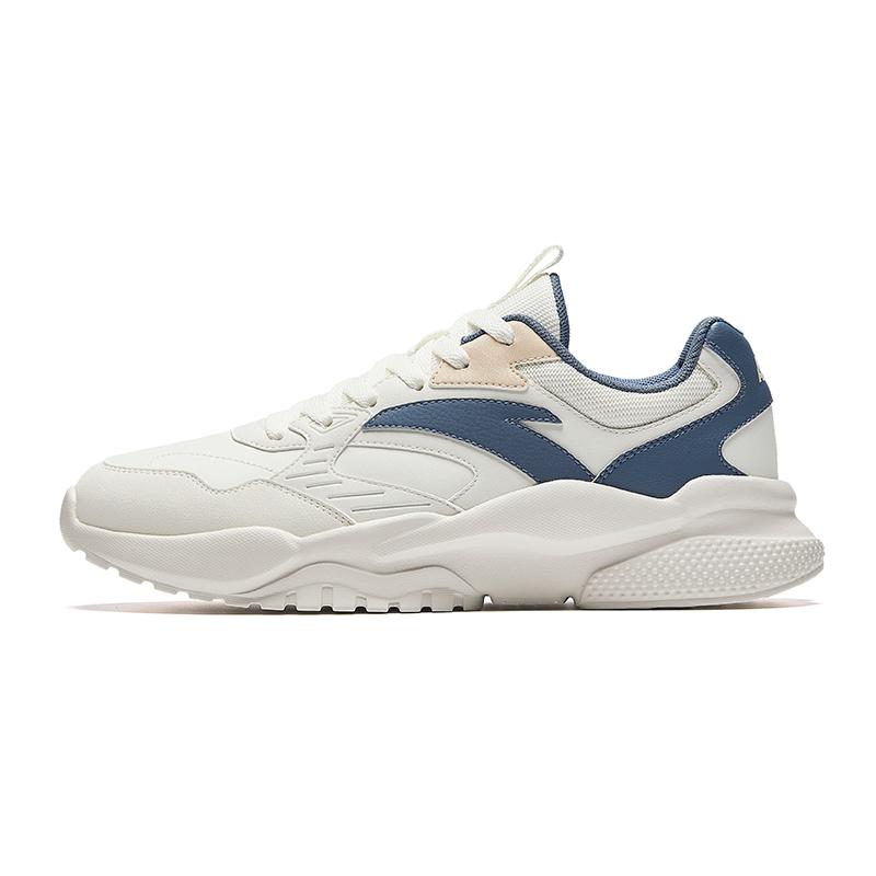 Anta Life Collection Anti Slip Wear Resistant Low Top Casual Shoes Men's White Gray Blue