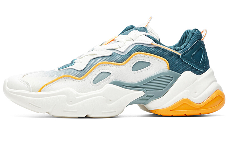 Anta Life Collection Cushioning Anti-Slip And Wear-Resistant Low-Top Chunky Sneakers Men's White Blue