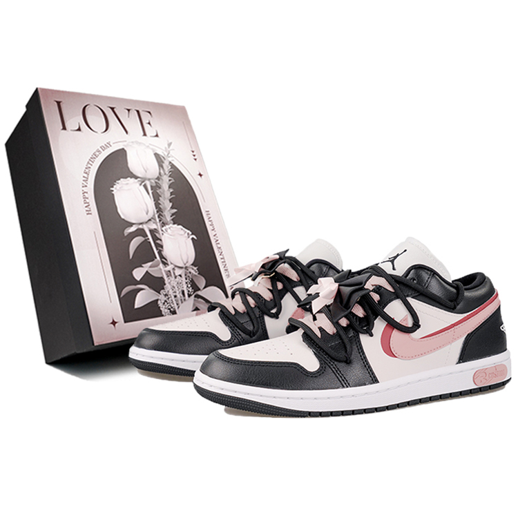 JORDAN Air JORDAN 1 Vintage Basketball Shoes Women's Low Top Pink