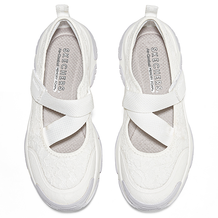 Skechers Wandering Moon Platform Mary Jane Shoes Women's White