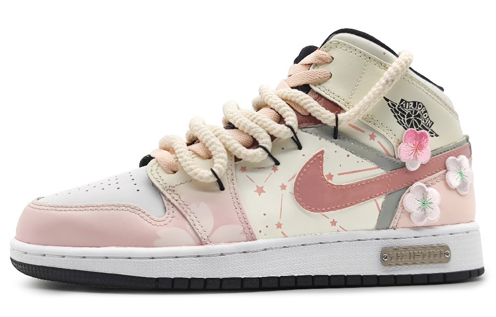 Jordan Air Jordan 1 Mid Mid-Top Vintage Basketball Shoes Men's Pink