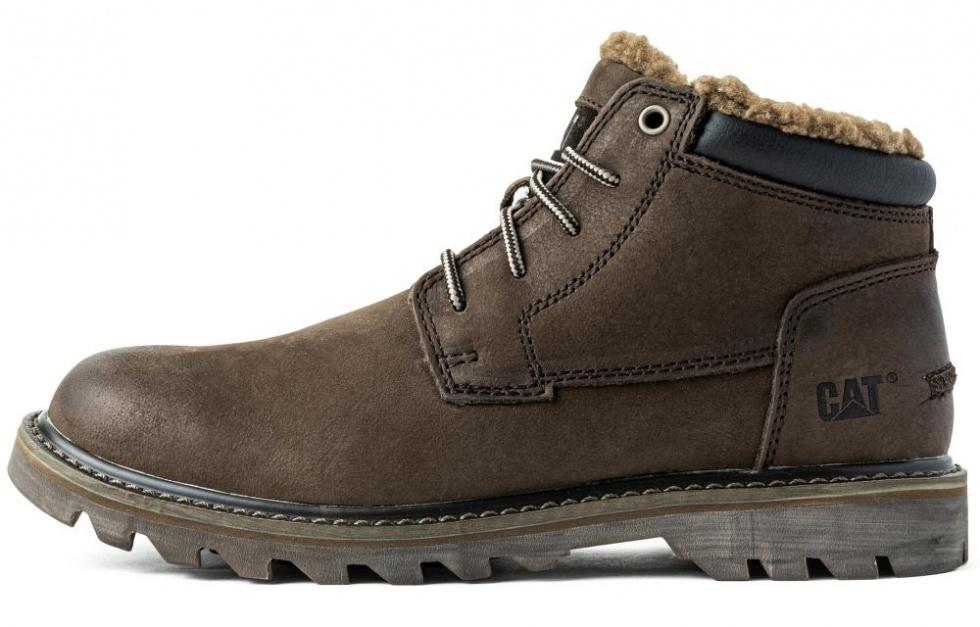 CAT Ankle-Length Martin Boot Men's Dark Brown