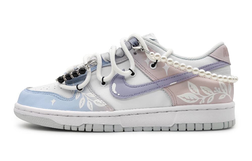 Nike Dunk Low Low-Top Skateboard Shoes GS Blue Purple Pink