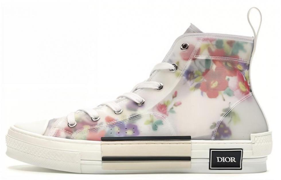 DIOR B23 High Top Flowers Oblique