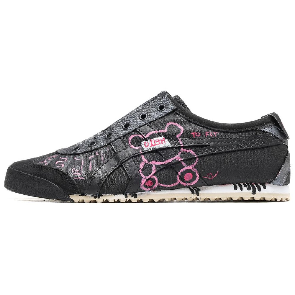 Onitsuka Tiger MEXICO 66 Cushioning Anti-Slip Wear-Resistant Breathability Low-Top Casual Shoes Unisex Black