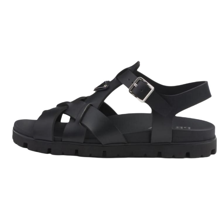 PRADA Triangle-logo Sandals