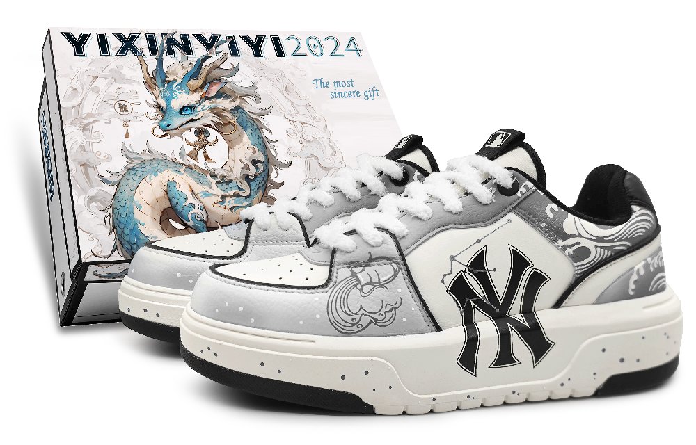 MLB Chunky Liner Low-Top Skateboard Shoes Unisex Gray