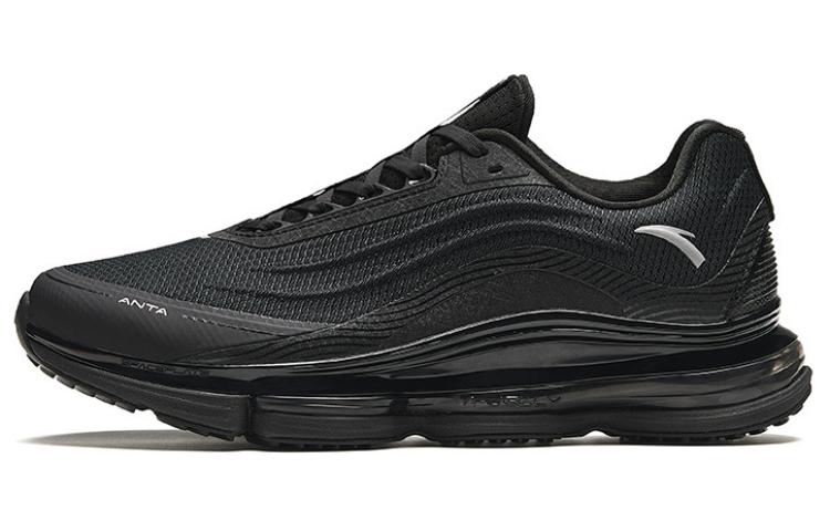 Anta Cushioned Wear-Resistant Breathable Coverage Low-Top Running Shoes Men's Black