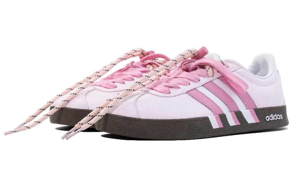 Adidas Neo VL Court 2.0 Moon Mail, Cherry Blossom Crisp Pink Slip Resistant Low Top Skateboard Shoes Unisex Pink