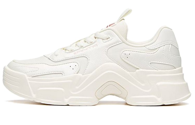 Anta Anti-Slip Wear-Resistant Low-Top Chunky Sneakers Women's Pure White