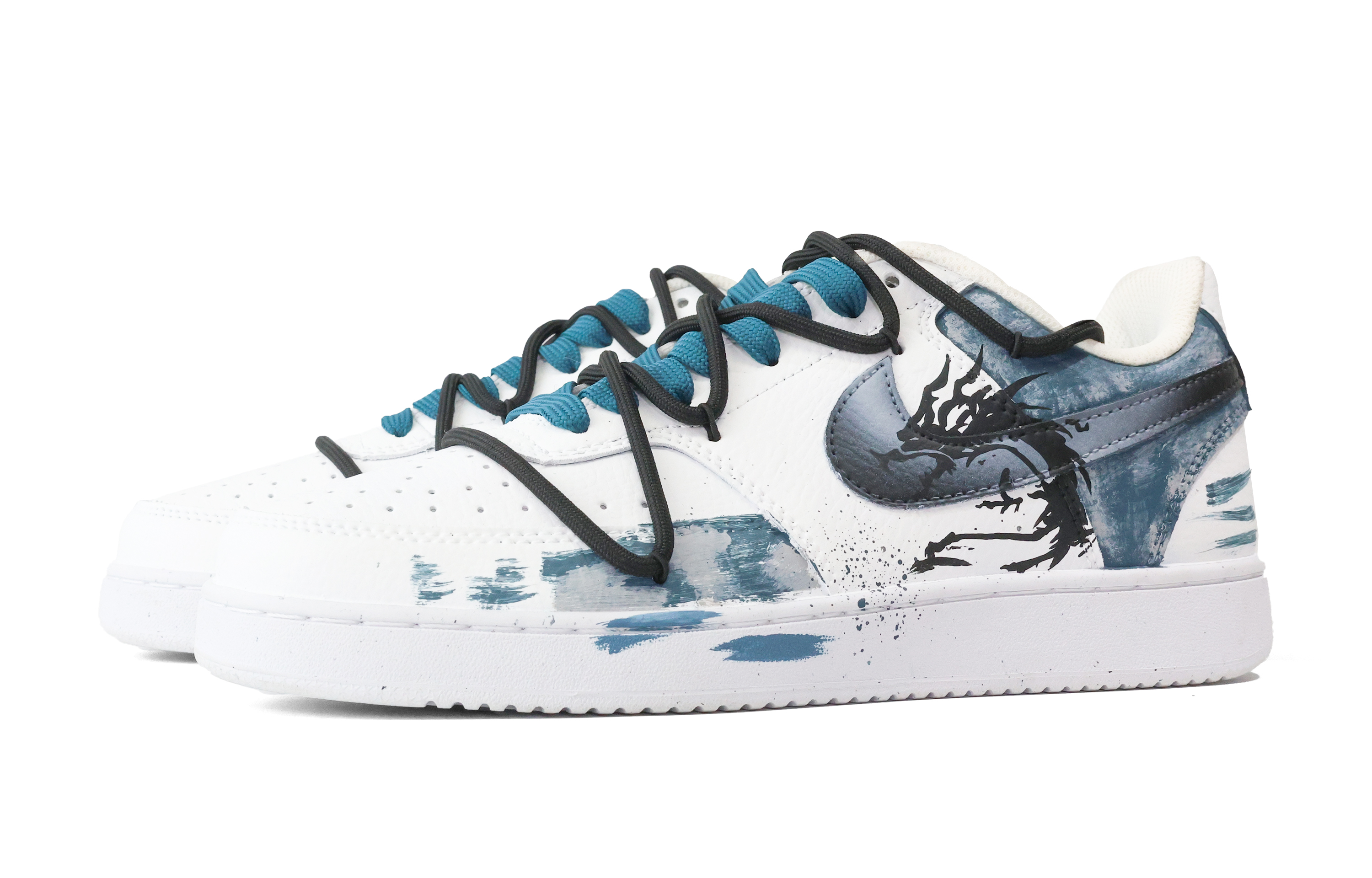 Nike Court Vision 1 Mayfly Dragon Walk Double Shoelace Low Top Skateboard Shoes Men's Navy Blue купить в интернет-магазине Yoocart с быстрой доставкой по России.