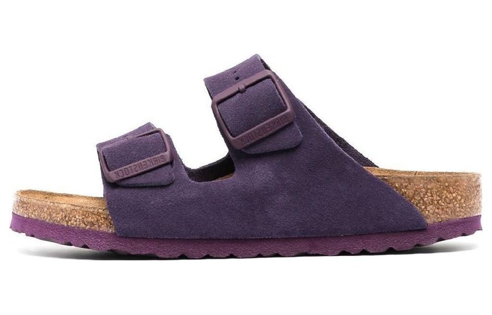 Birkenstock Arizona Soft Footbed Suede Leather Narrow Fit Sandals 'Wine' Women's
