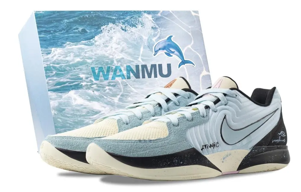 Nike Ja Morant 2 Dreamy Trail, Box Abrasion Resistant Low top Basketball Shoes Men's White Blue