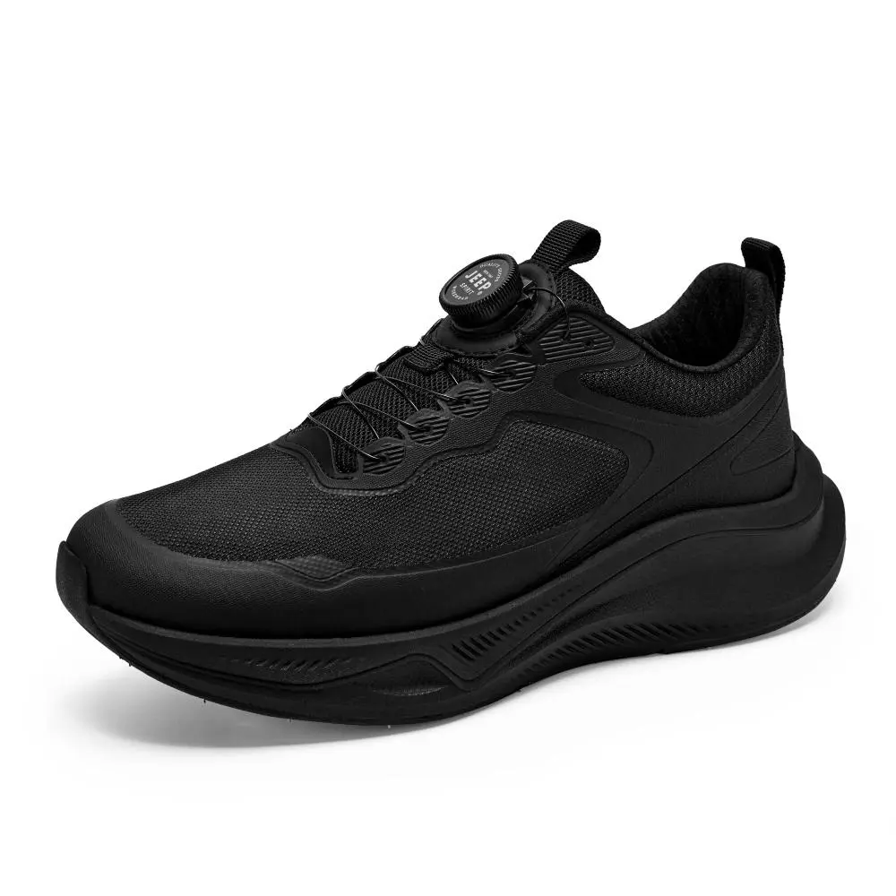 JEEP SPIRIT Black Myth Cushioning Lightweight Slip Resistant Running Shoes Men's