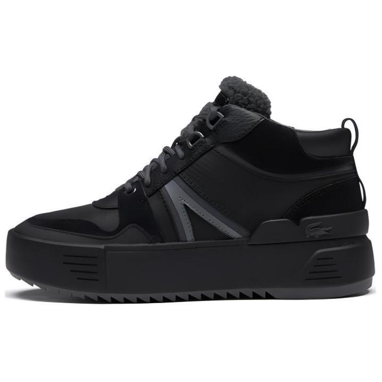 LACOSTE High-Top Skateboard Shoes Women's Black