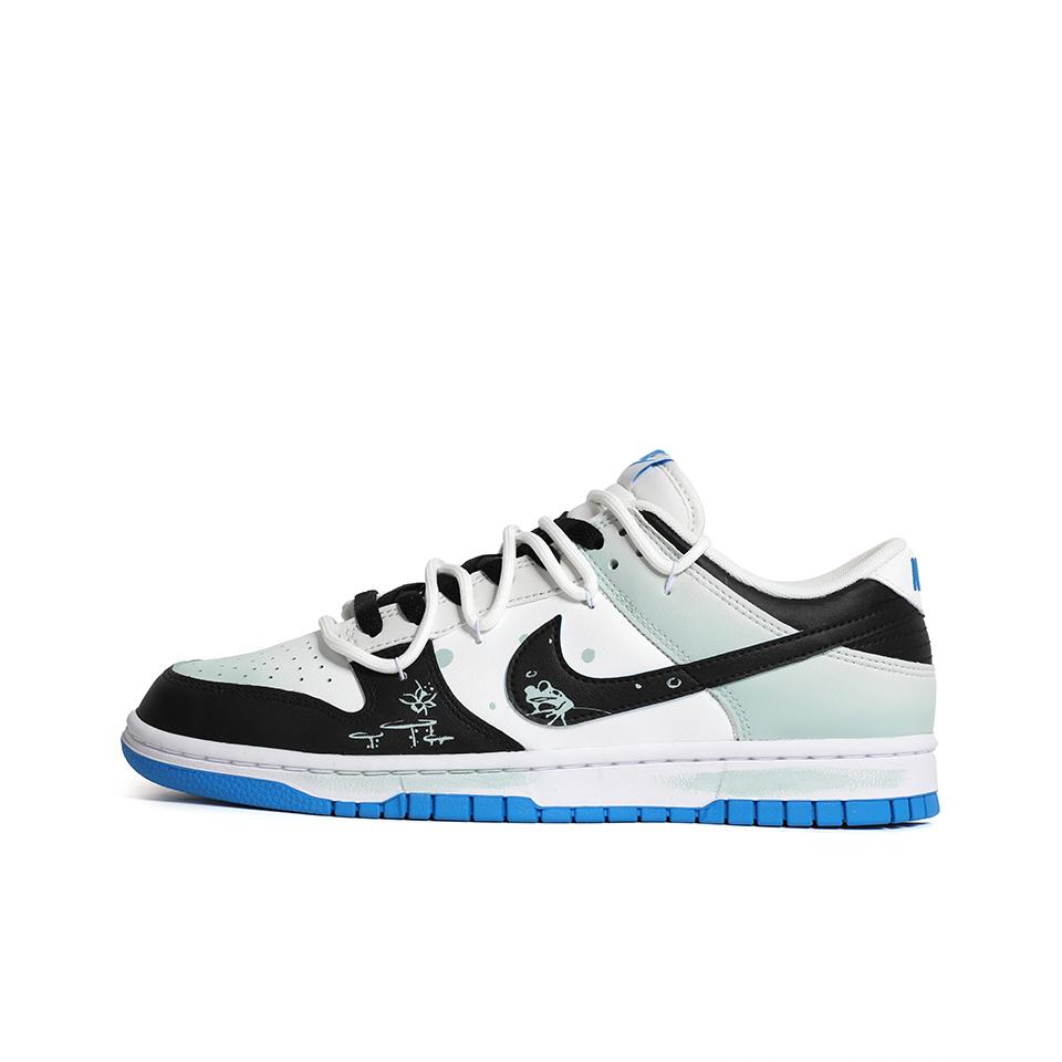 Nike Dunk Hyper Royal Low-Top Skateboard Shoes Men's Blue White Black