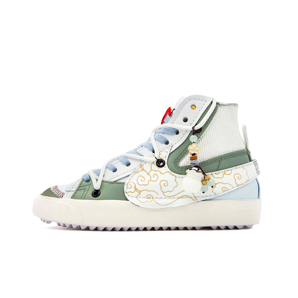 Nike Blazer Skateboard Shoes Unisex Mid-Top White/Green