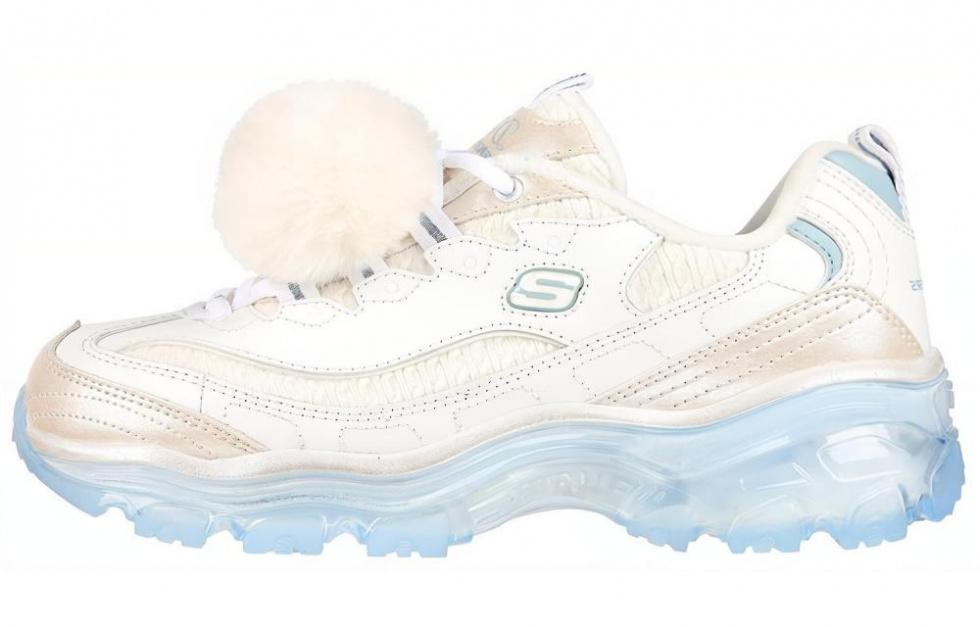 Skechers D'Lites Crystal Let It Snow 'White Light Blue' Women's