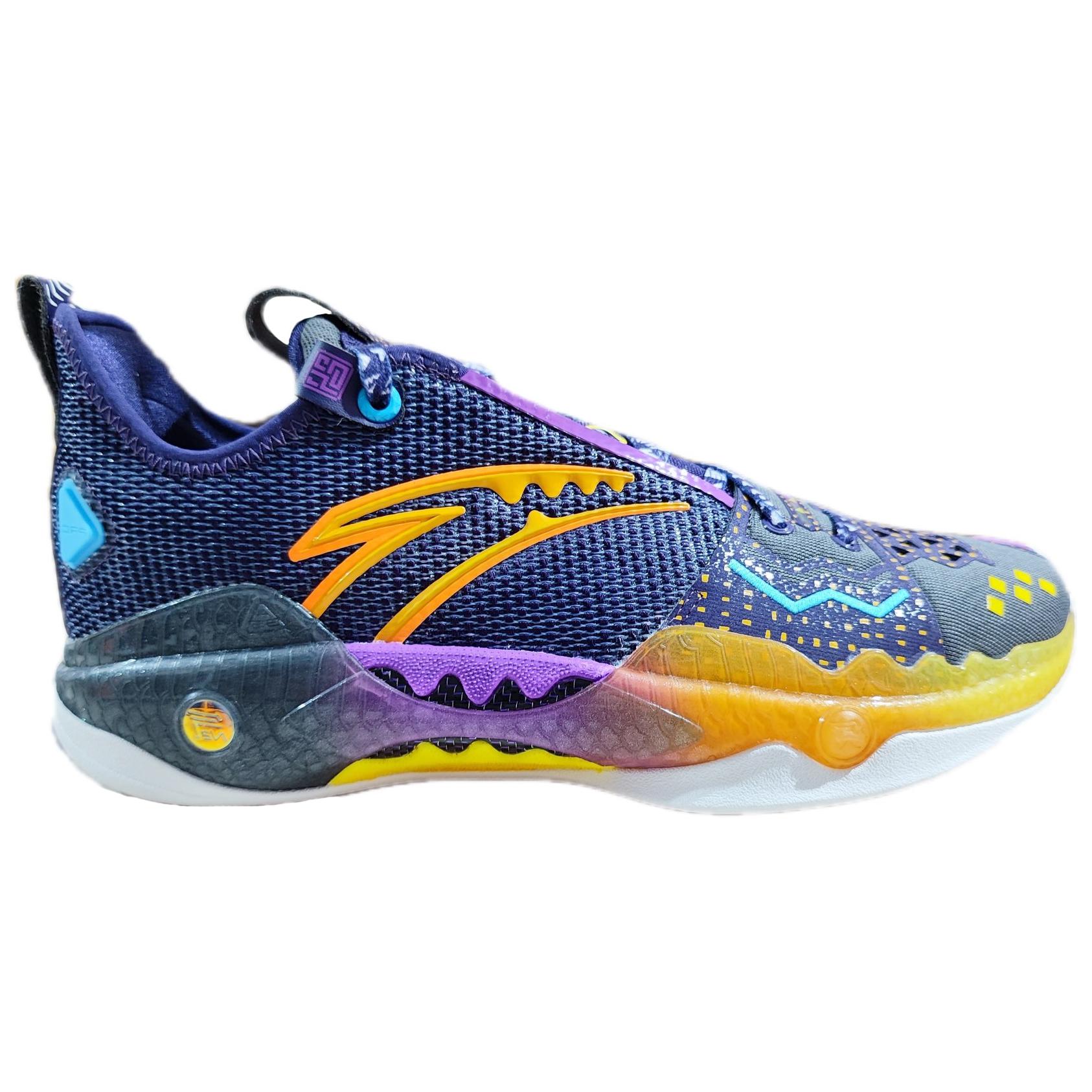 Anta Frenzy 5 Pro Irving Agile Cushioned Slip-Resistant Abrasion-Resistant Mid-Top Basketball Shoes Men's Purple Gold купить в интернет-магазине Yoocart с быстрой доставкой по России.