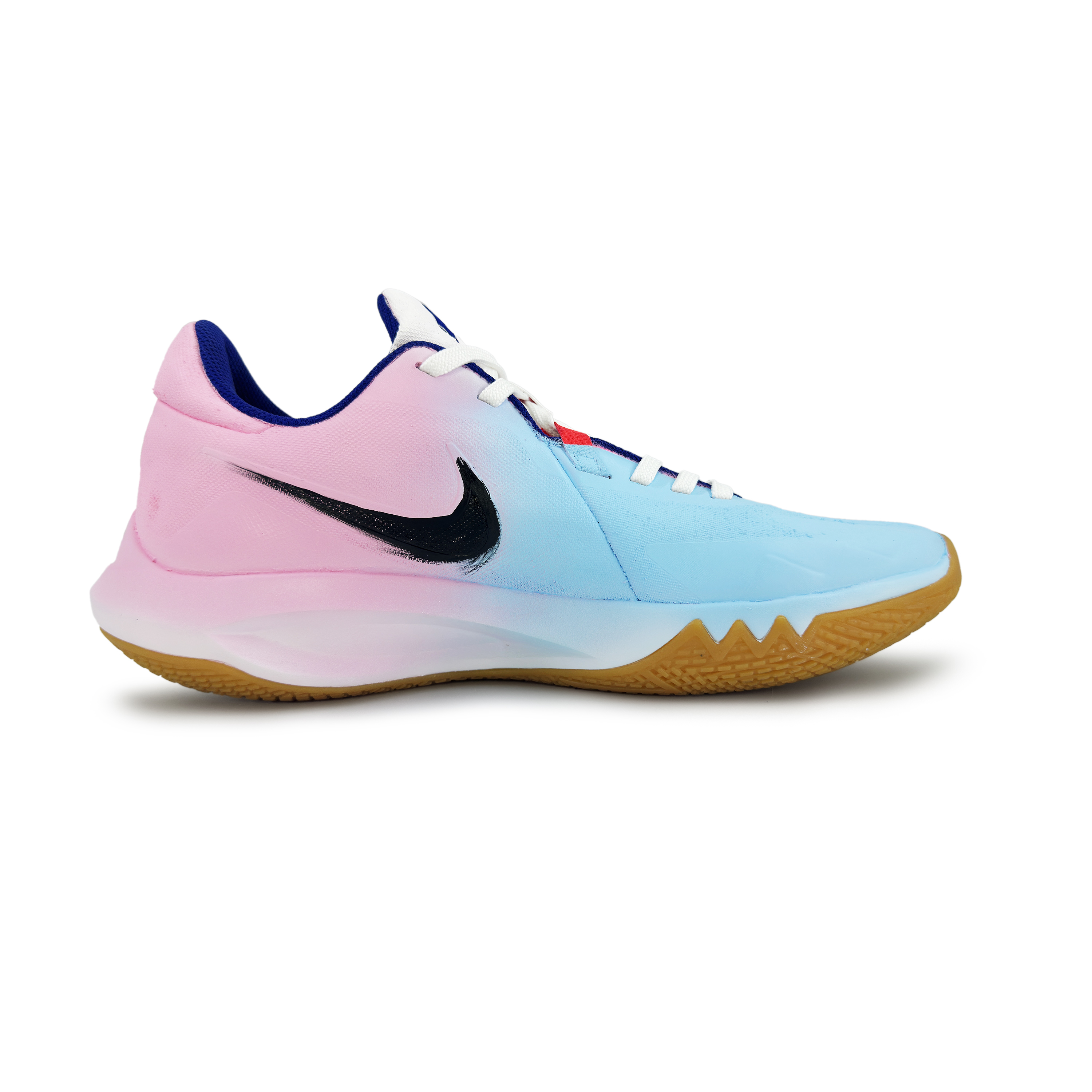 Nike Precision 6 Court Artist Cushioning Low top Basketball Shoes Men's Pink Blue