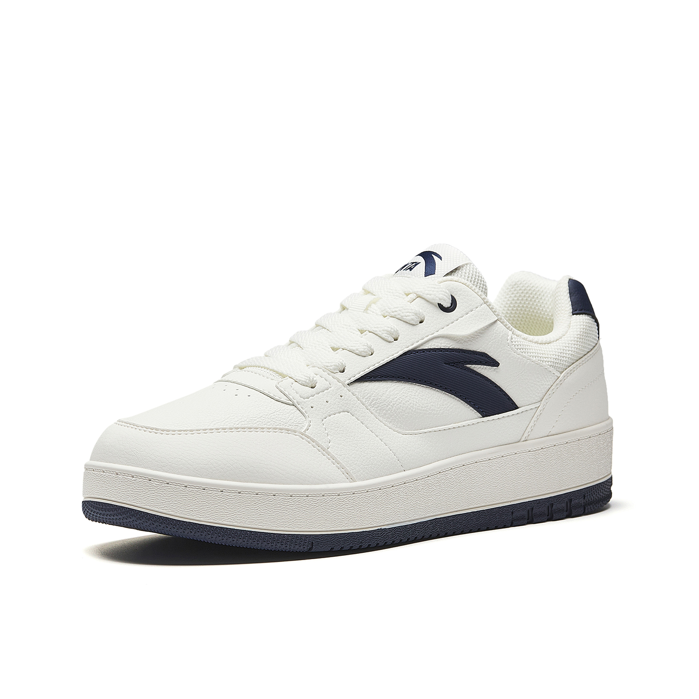 Anta Original Year Abrasion Resistant Breathable Low top Skateboard Shoes Men's Ivory White/navy Black