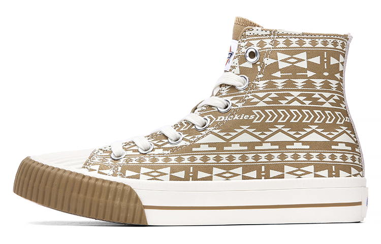 Dickies Anti Slip Wear Resistant High Top Canvas Shoes Women's Khaki