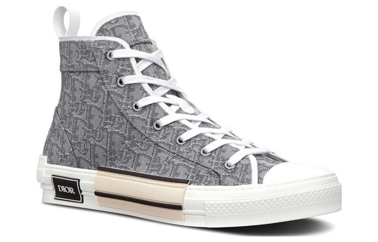 DIOR B23 High Top Ruthenium Colored Oblique Jacquard купить в интернет-магазине Yoocart с быстрой доставкой по России.