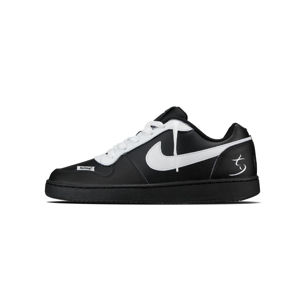 Nike EBERNON Low 'Love' Black Warrior Anti Slip Wear Resistant Low Top Skateboard Shoes Men's Black White