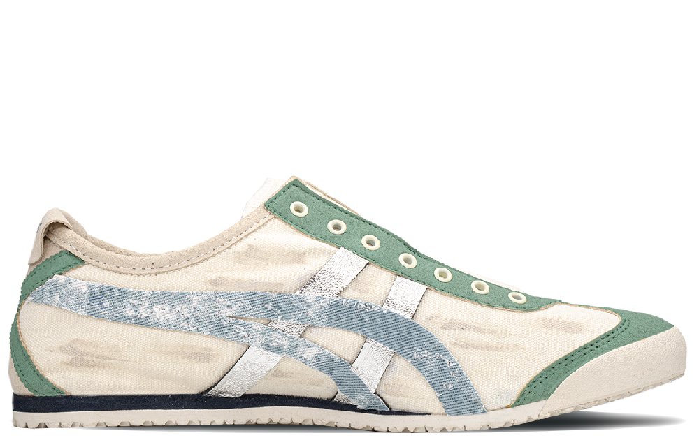 Onitsuka Tiger MEXICO 66 Anti Slip Wear Resistant Low Top Casual Shoes Unisex Beige Green