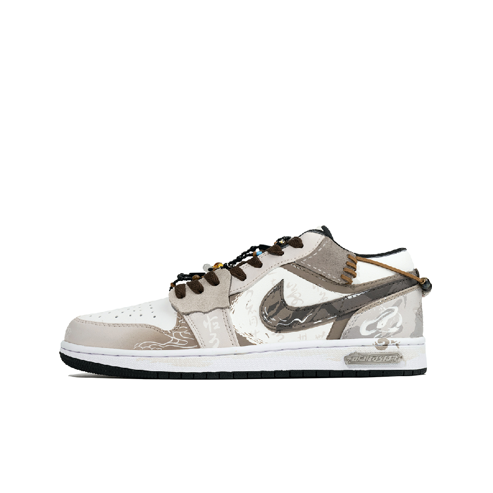 Jordan Air Jordan 1 Vintage Basketball Shoes Men Low Top Brown/White