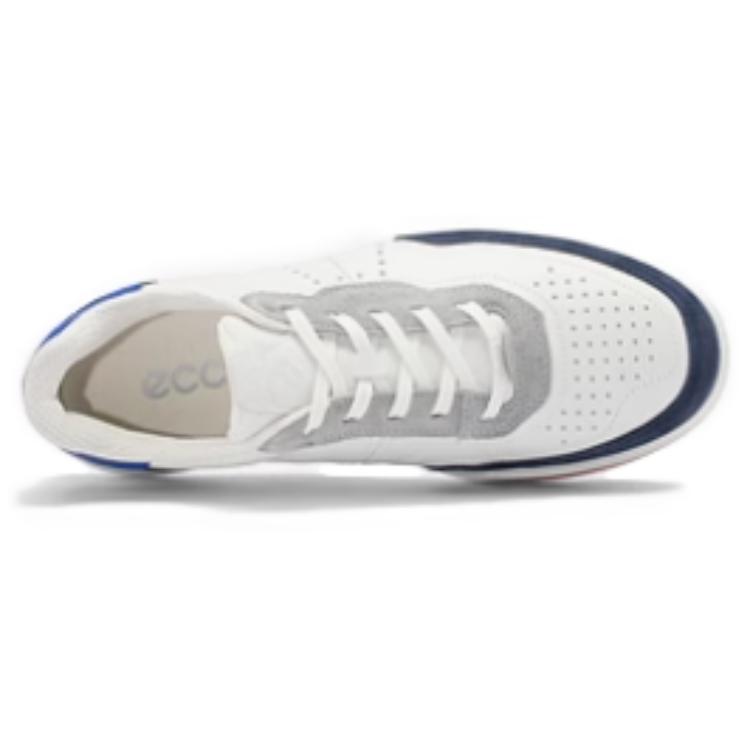 Ecco Slip-Resistant Low-Top Skateboard Shoes Men's White Blue купить в интернет-магазине Yoocart с быстрой доставкой по России.