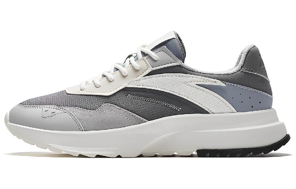 Anta Anti-Slip Wear-Resistant Low-Top Casual Shoes Men's Gray White