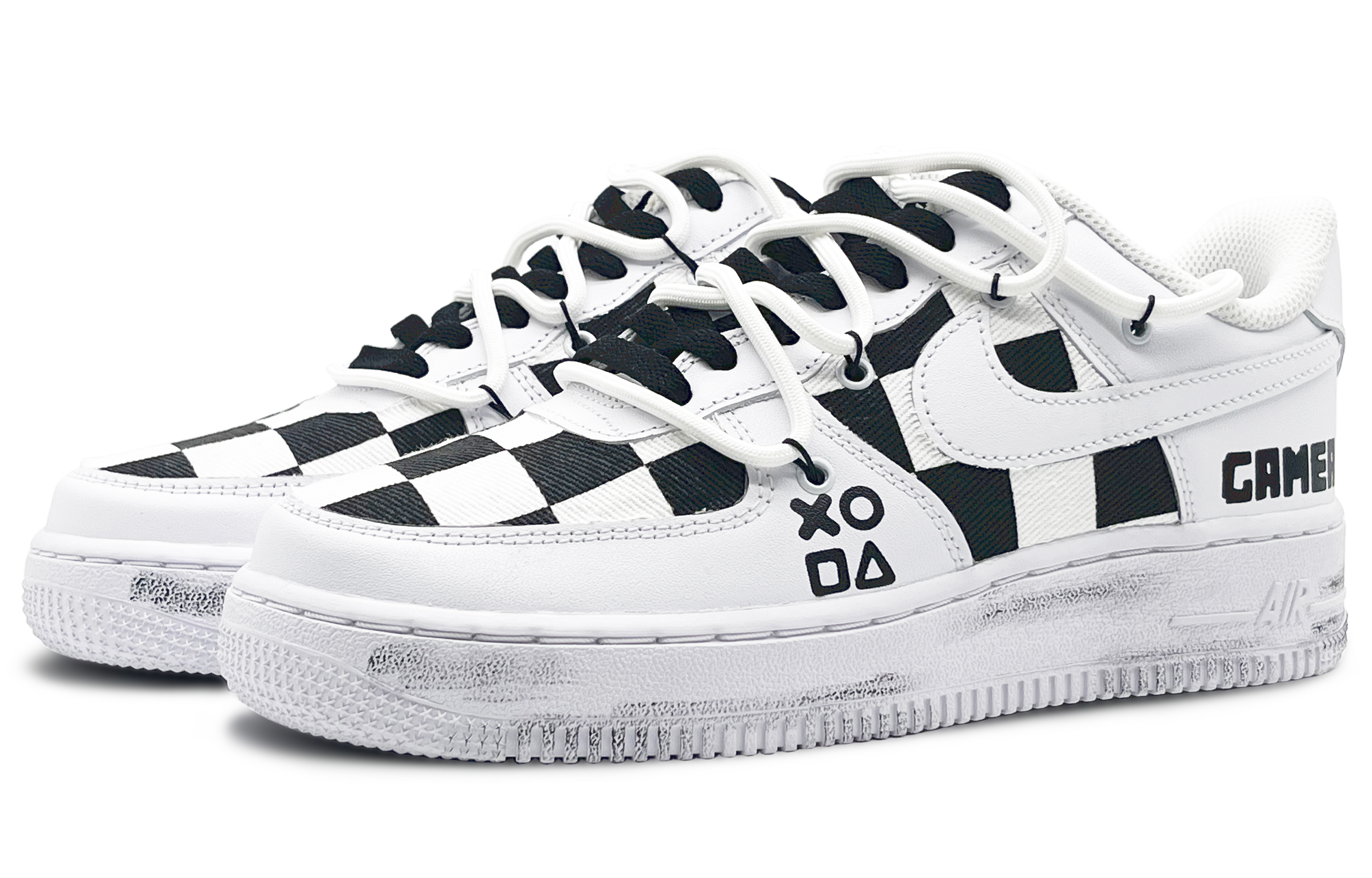 Nike Air Force 1 Low-Top Skateboard Shoes Men's Black White купить в интернет-магазине Yoocart с быстрой доставкой по России.