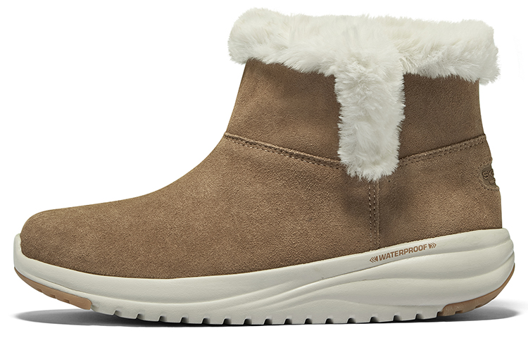 Skechers ON THE GO STELLAR Short Mid Calf Snow Boots Women's Chestnut
