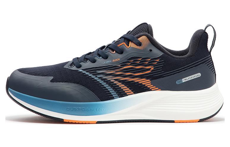 361° Cushioning Height Increase Low Top Running Shoes Men's Black Blue