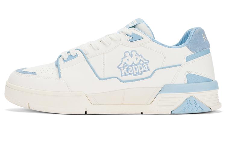 Kappa Anti-Slip Wear-Resistant Low-Top Skateboard Shoes Unisex White Blue