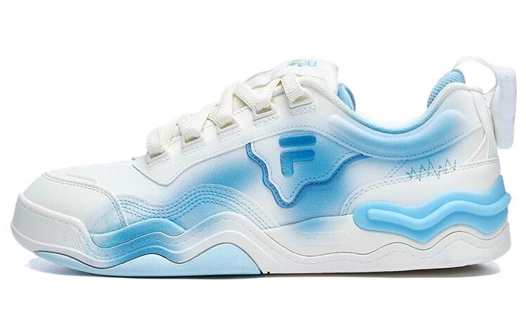 FILA FUSION KICK Wave Bottom Sneakers Low Top Skateboard Shoes Men's White Blue