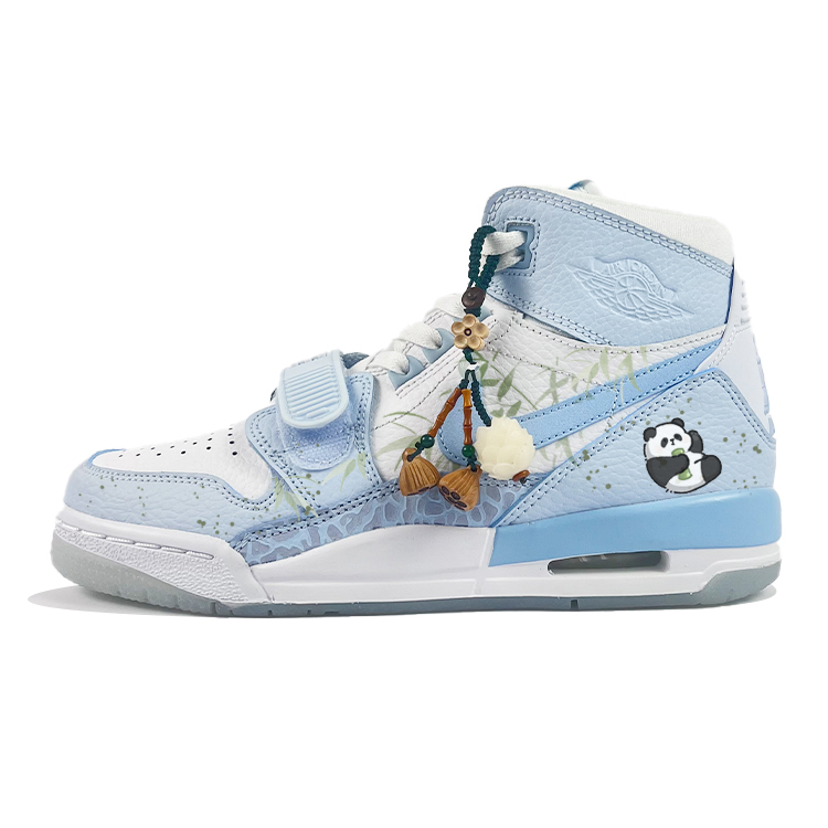 Jordan Legacy 312 Cushioning, Abrasion Resistant, And Waterproof High Top Vintage Basketball Shoes GS Carolina Blue