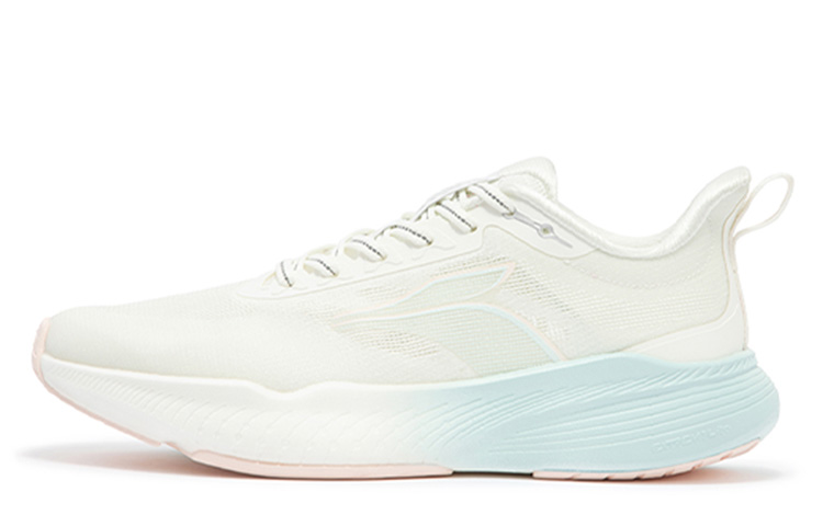 361° Semi-Marathon Cushioned Slip-Resistant Low-Top Running Shoes Women's Misty Blue Yarn