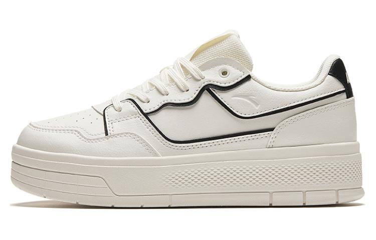 Anta Non slip Lightweight Low Top Skateboard Shoes Women's White Black