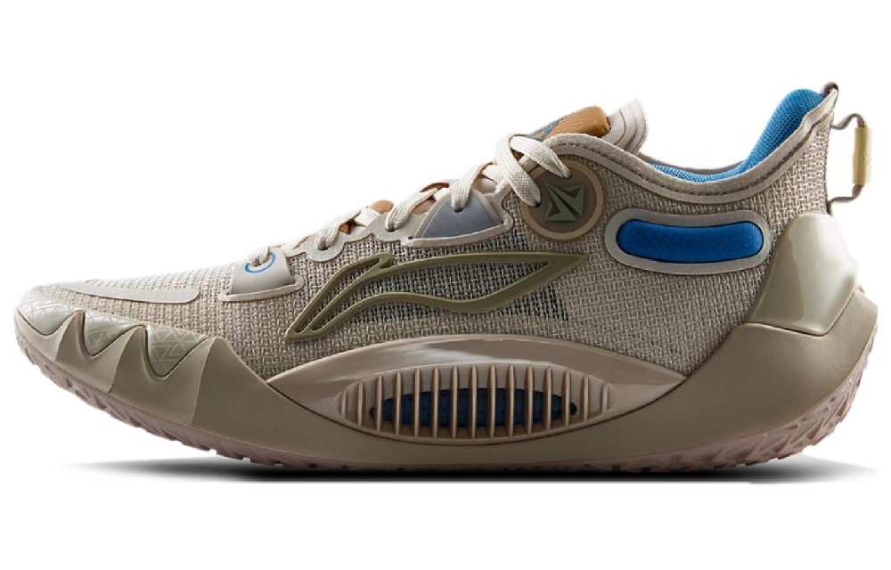 LiNing JB1 Jimmy Butler 1 Milestone Anti-Slip And Wear-Resistant Rebound Low-Top Basketball Shoes Men's Gray Blue