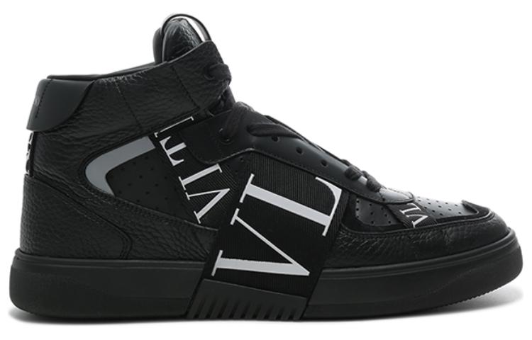 Valentino VL7N Breathable Mid-Top Casual Shoes Men's Black