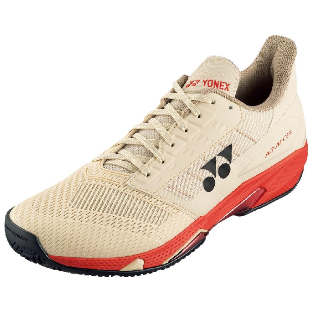 YONEX Power Cushion Slip Resistant Abrasion Resistant Shock Absorbers Low Top Tennis Shoes Men's Beige Yellow